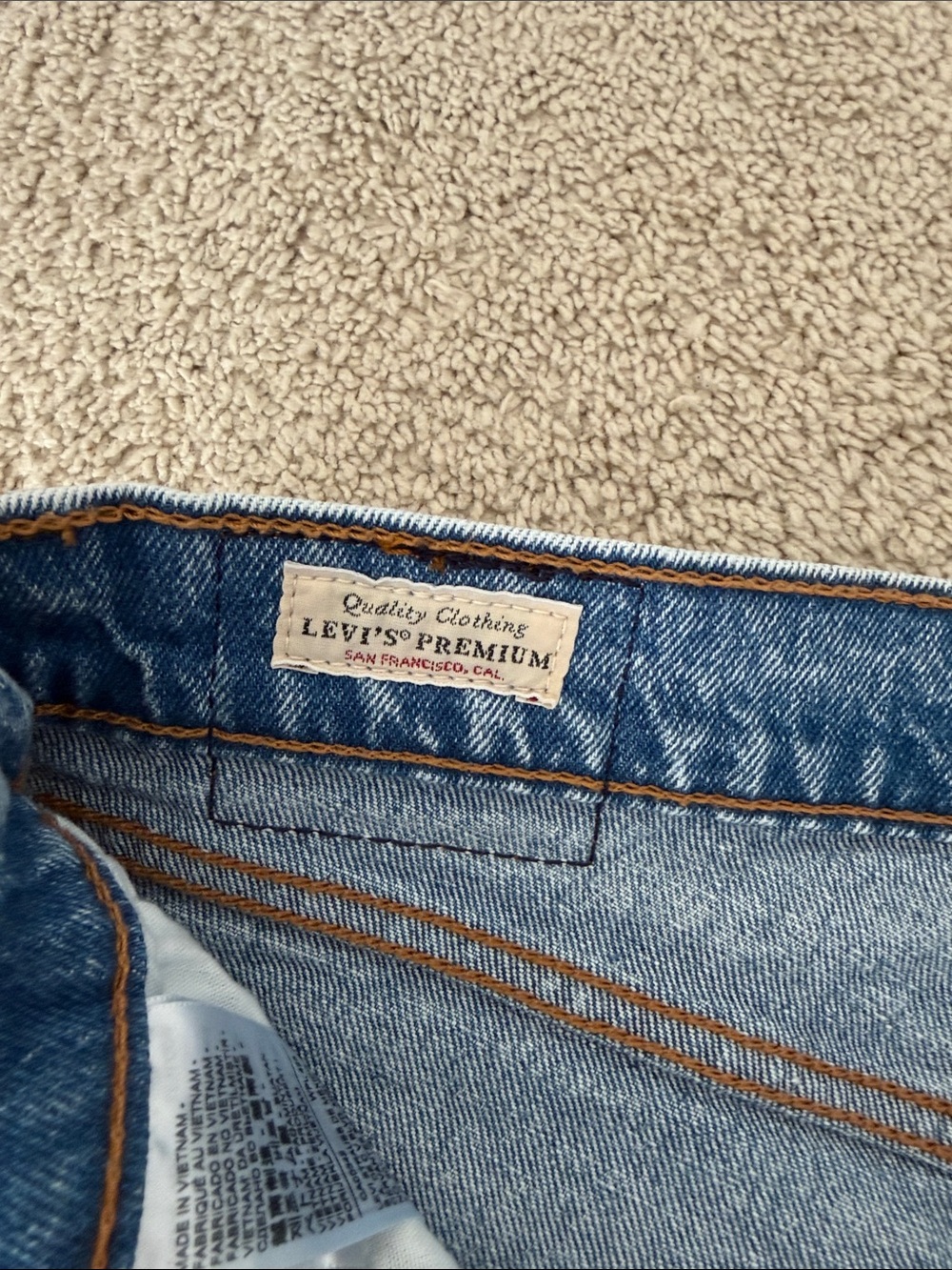 Levi's Medium Blue Straight-Leg Denim Jeans